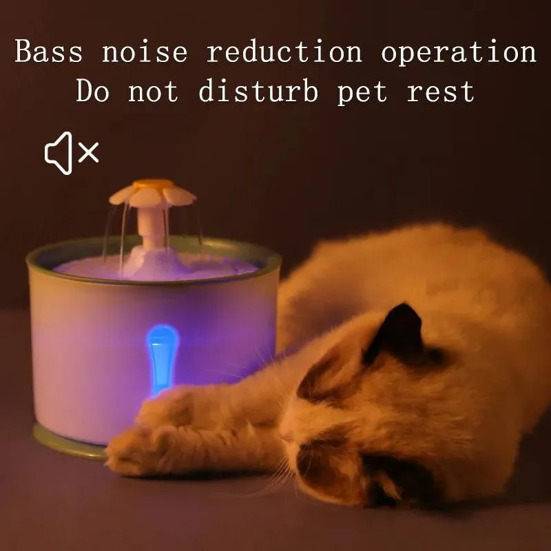 2.4L Cat Water Fountain: LED plus Activated Carbon