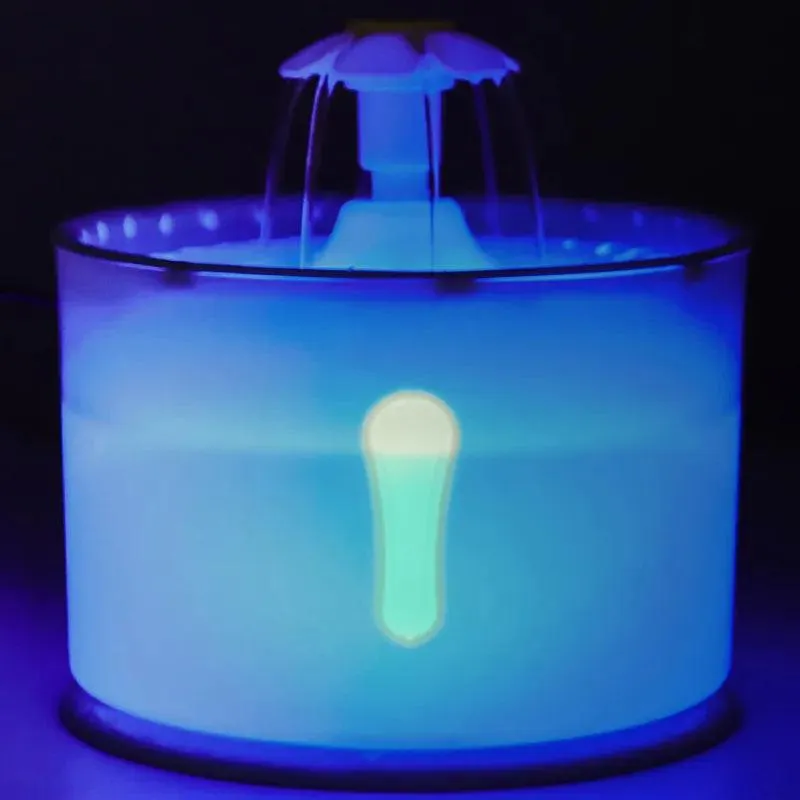2.4L Cat Water Fountain: LED plus Activated Carbon