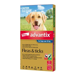 Advantix Flea & Tick Treatment for Extra Large Dogs 25kg 