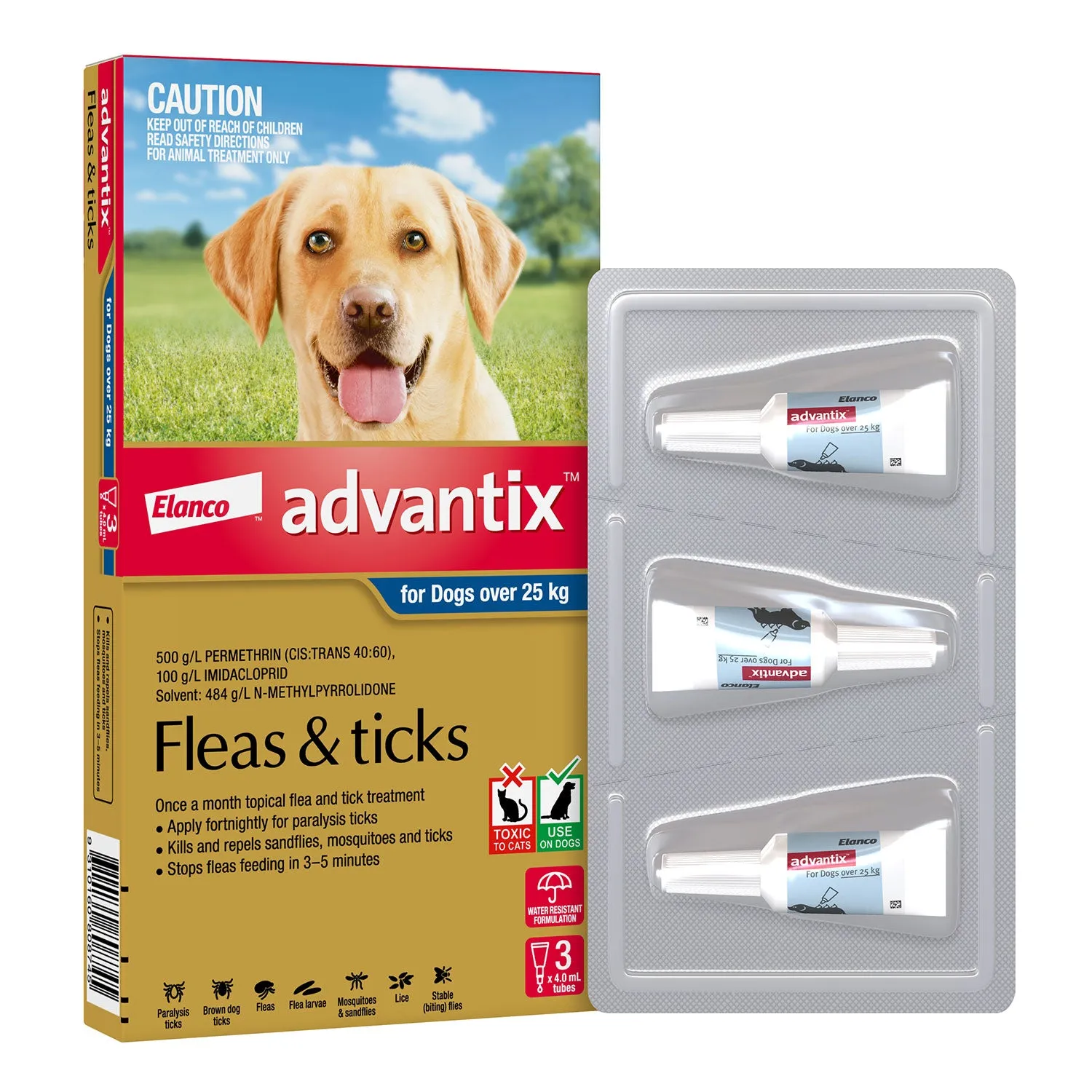 Advantix Flea & Tick Treatment for Extra Large Dogs 25kg 