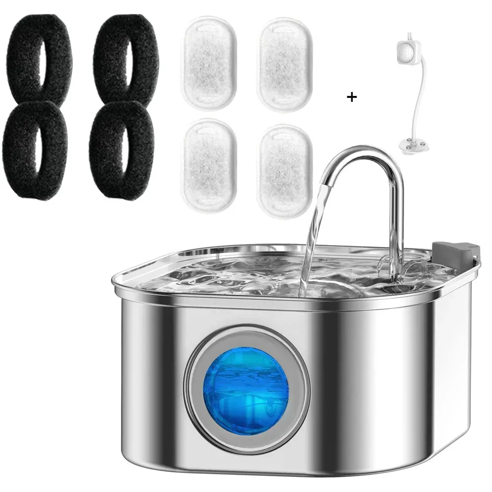 Autofeder 3.2L Automatic Pet Water Dispenser with Smart Induction and Stainless Steel Bowl