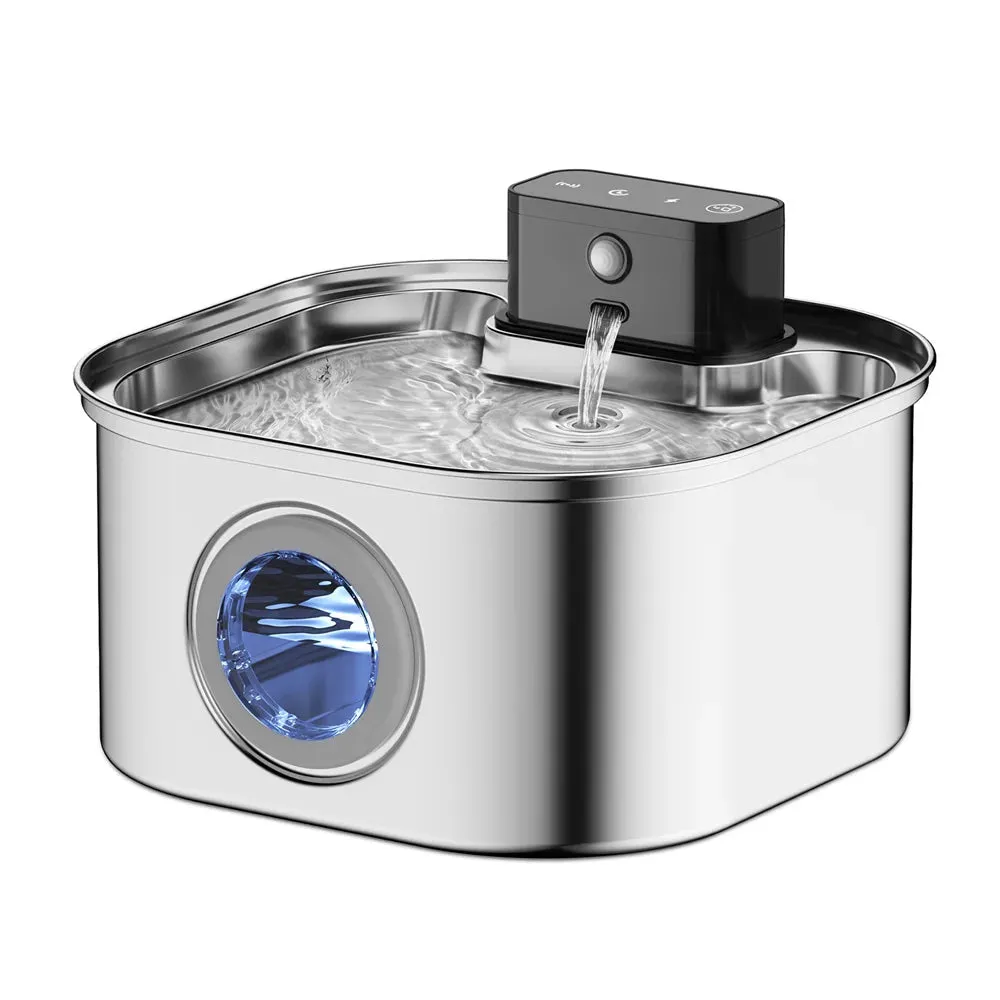 Autofeder 3.2L Automatic Pet Water Dispenser with Smart Induction and Stainless Steel Bowl