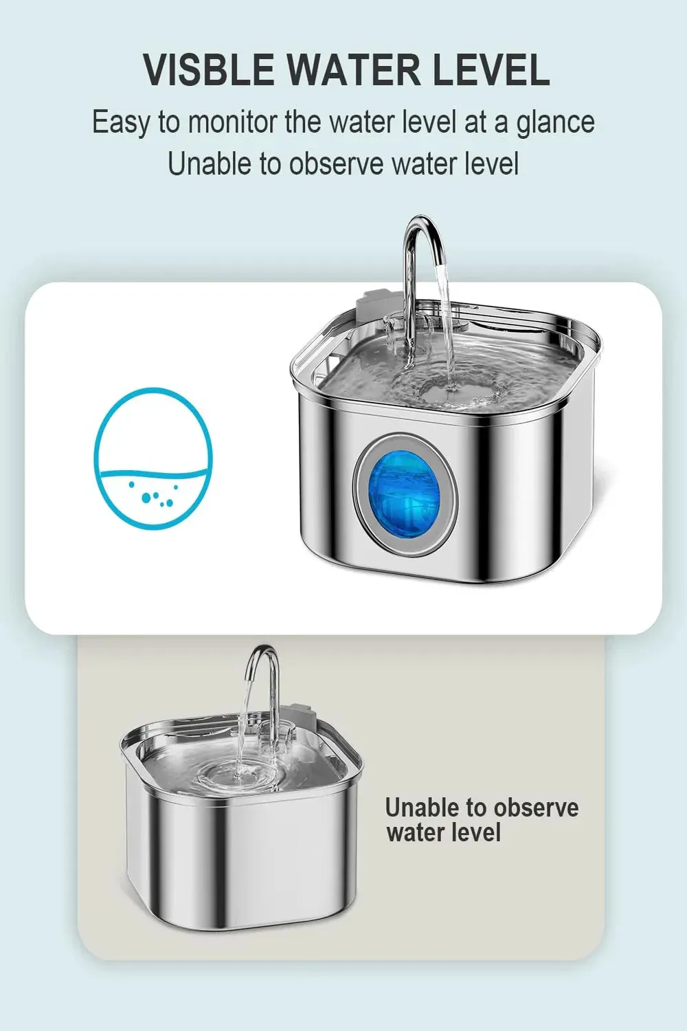 Autofeder 3.2L Automatic Pet Water Dispenser with Smart Induction and Stainless Steel Bowl