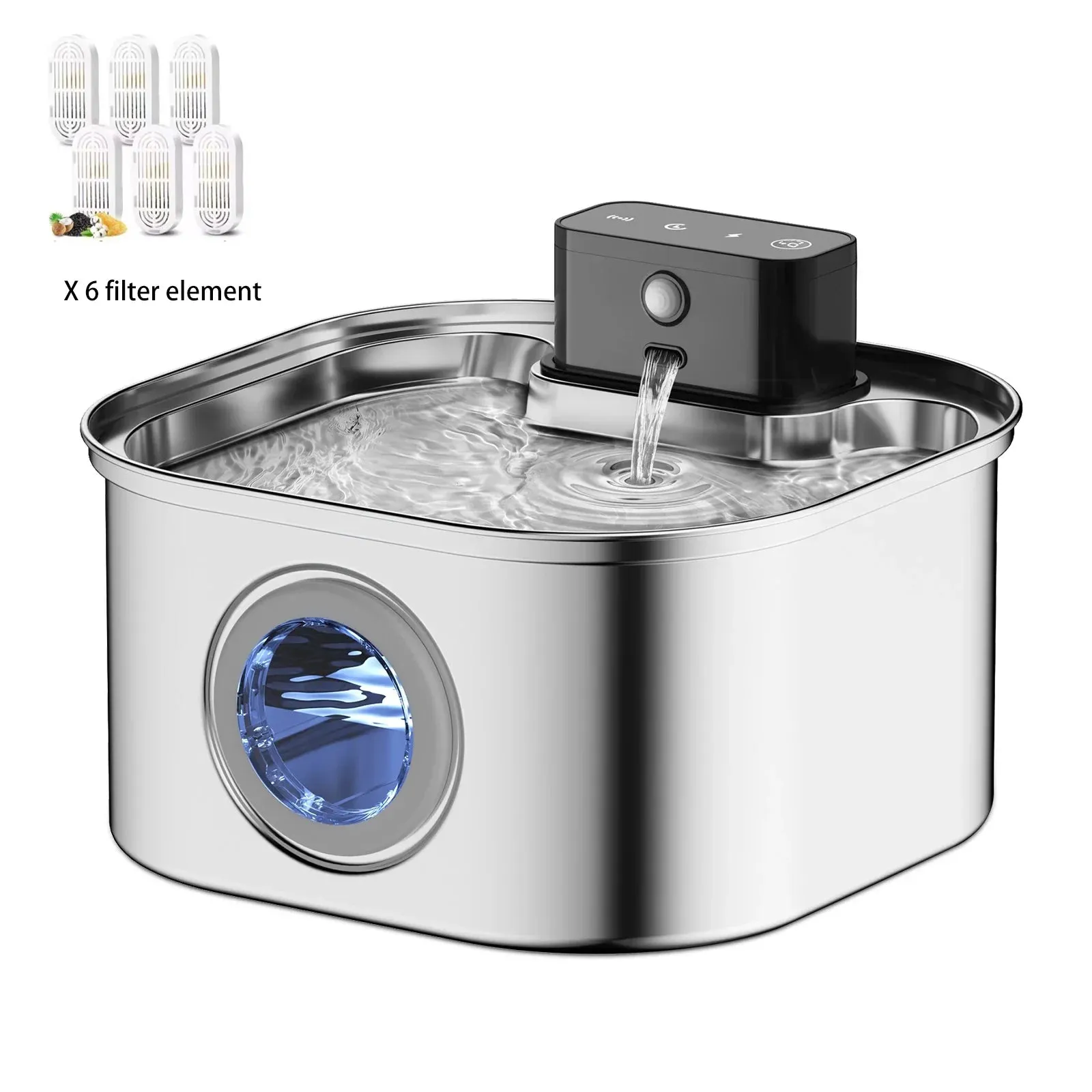 Autofeder 3.2L Automatic Pet Water Dispenser with Smart Induction and Stainless Steel Bowl