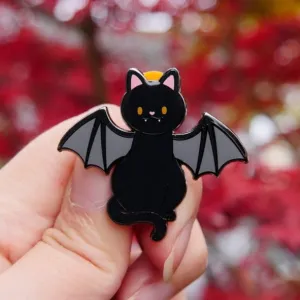 Bat Vampire Kitty Enamel Pin