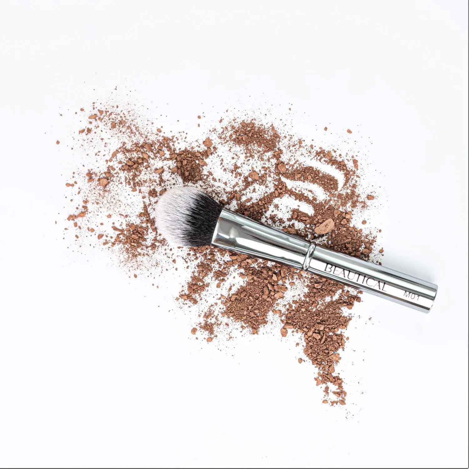 BEAUTICAL METAL GLAM Brush Set - Professional makeup brushes - Soft, dense bristles - Perfect application of liquids, creams & powders - 9 brushes   pouch