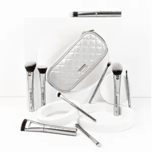 BEAUTICAL METAL GLAM Brush Set - Professional makeup brushes - Soft, dense bristles - Perfect application of liquids, creams & powders - 9 brushes   pouch