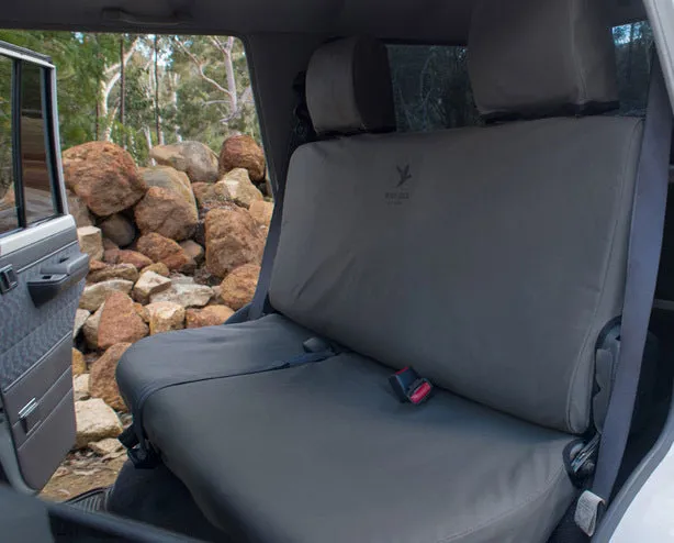 Black Duck Canvas Seat Covers JCB Articulated Loader Grey