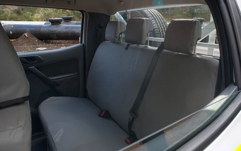 Black Duck Canvas Seat Covers JCB Articulated Loader Grey