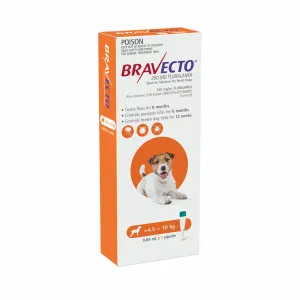BRAVECTO Flea & Tick Spot On Treatment 4.5-10kg Dog...