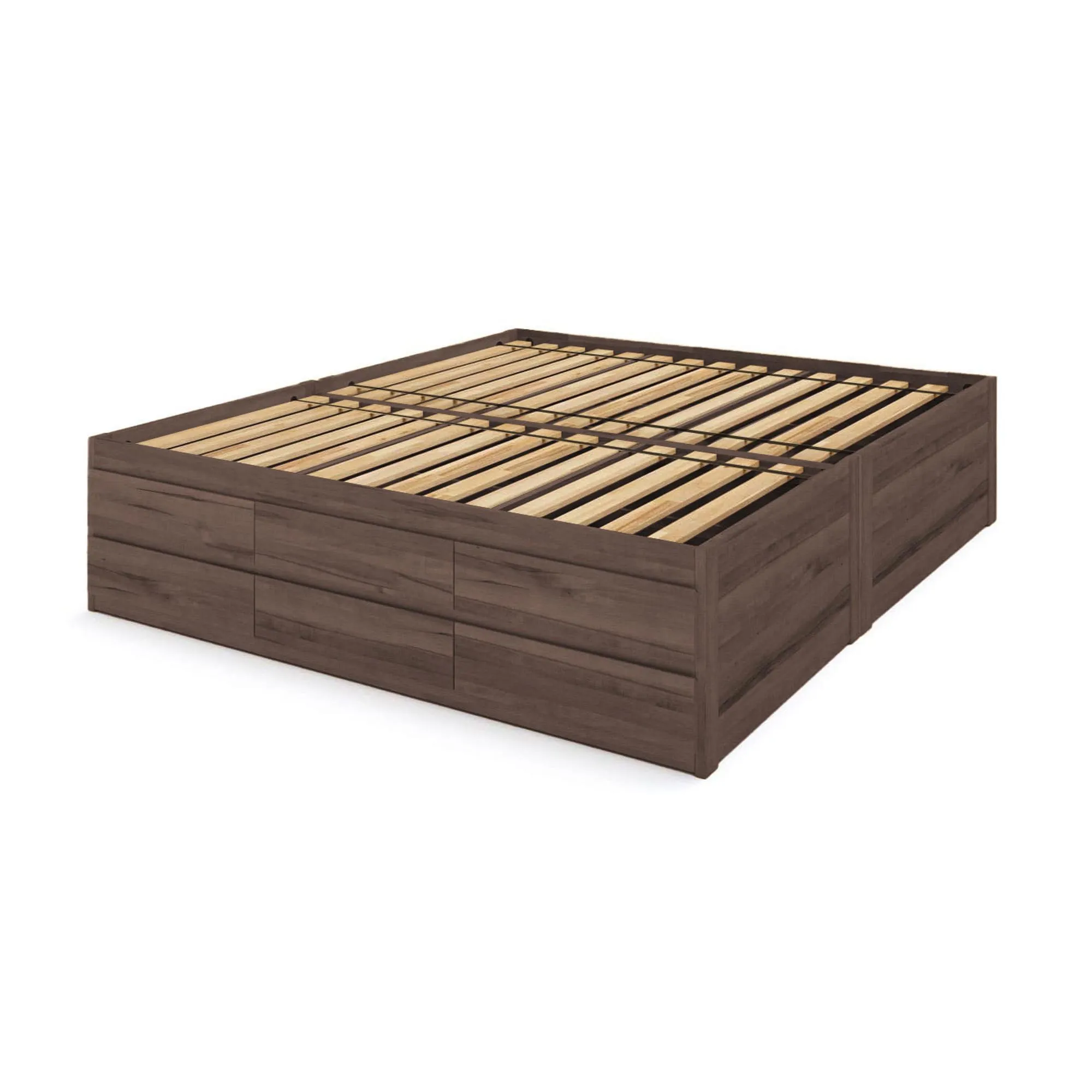 Captains Bed Eco Solid Wood Full Size w/6 Drawers (Double Level)