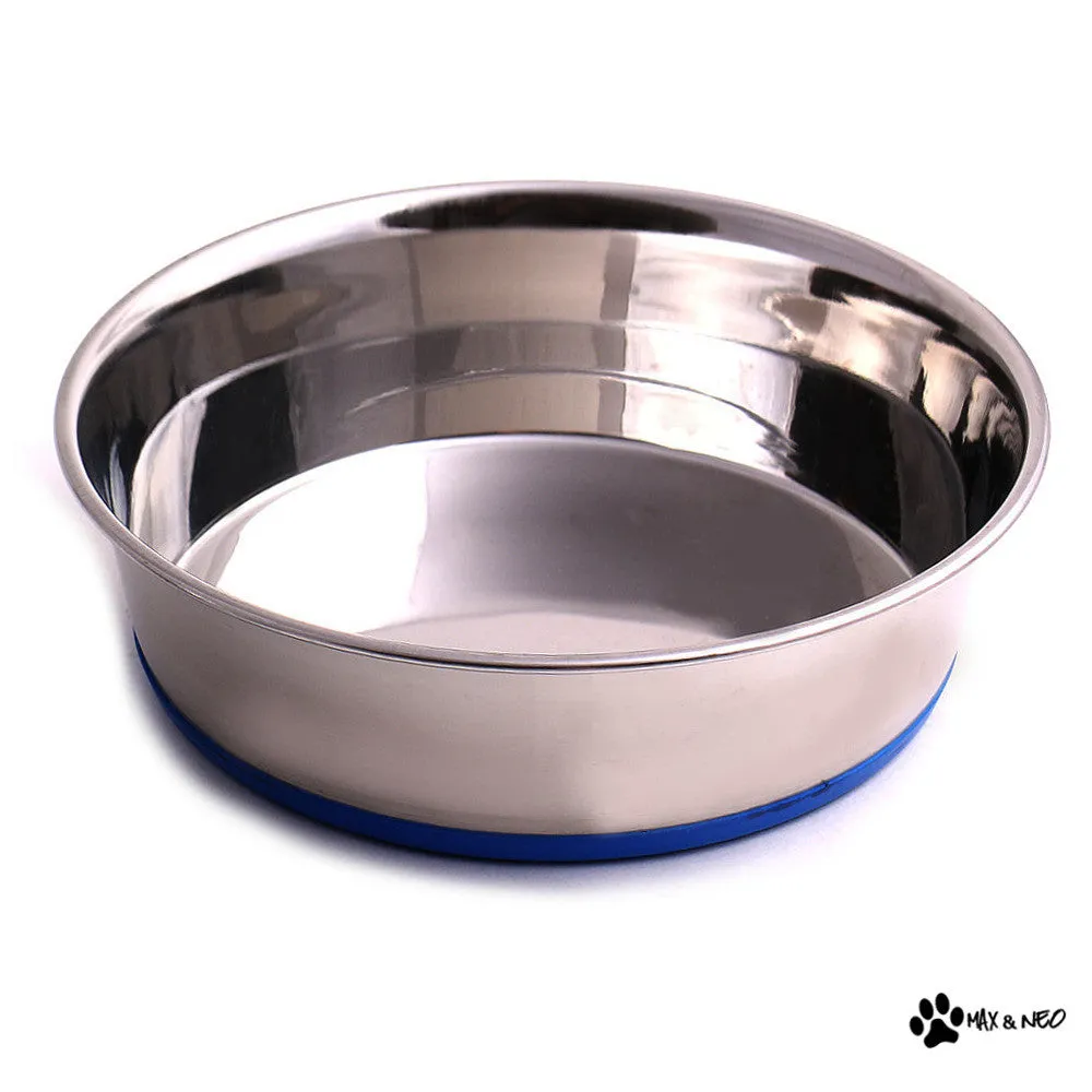 Case Pack of Stainless Steel Heavy Non-Skid Dog Bowls