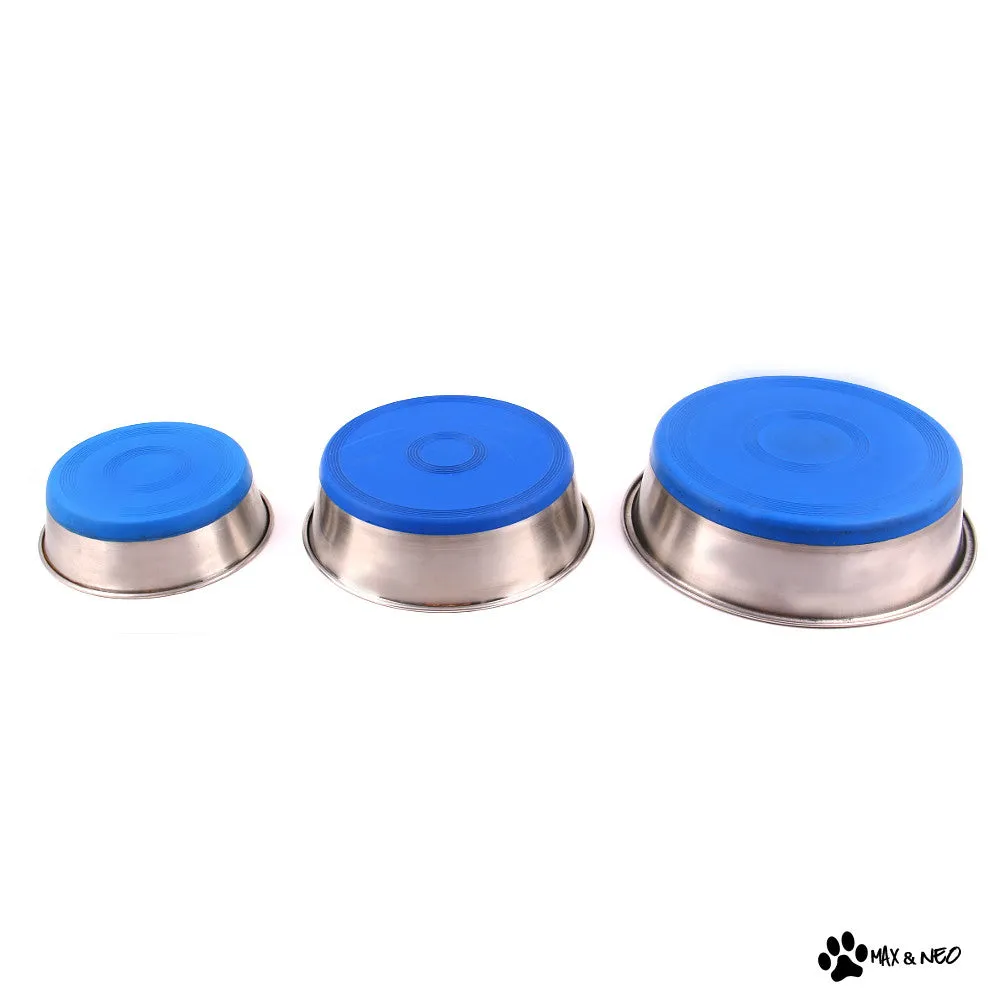 Case Pack of Stainless Steel Heavy Non-Skid Dog Bowls