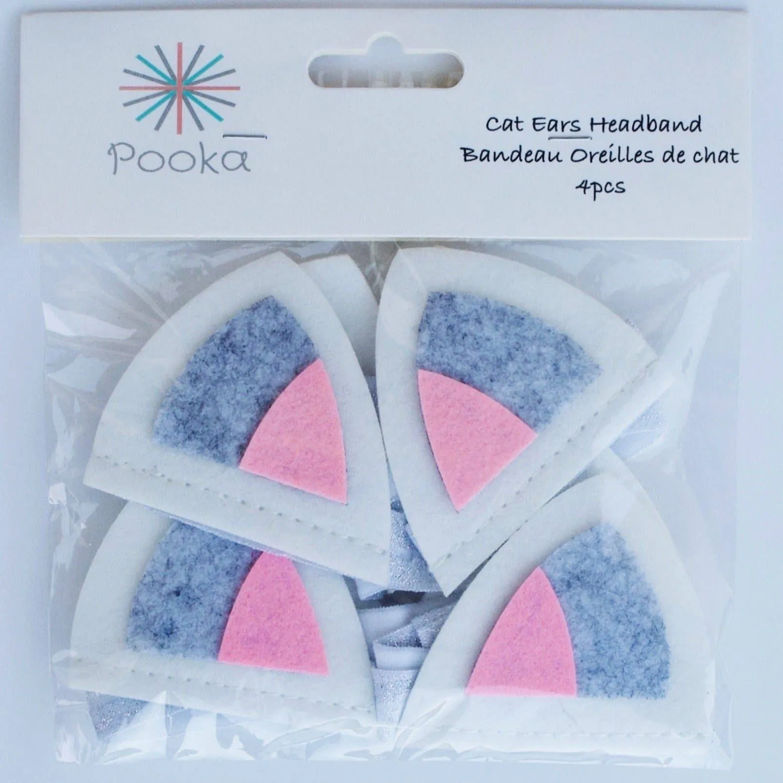 Cat Ears Felt Headband (Set of 4) S1195