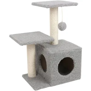Cat Tree & Scratching Beige Dark Grey Grey 30*45*70