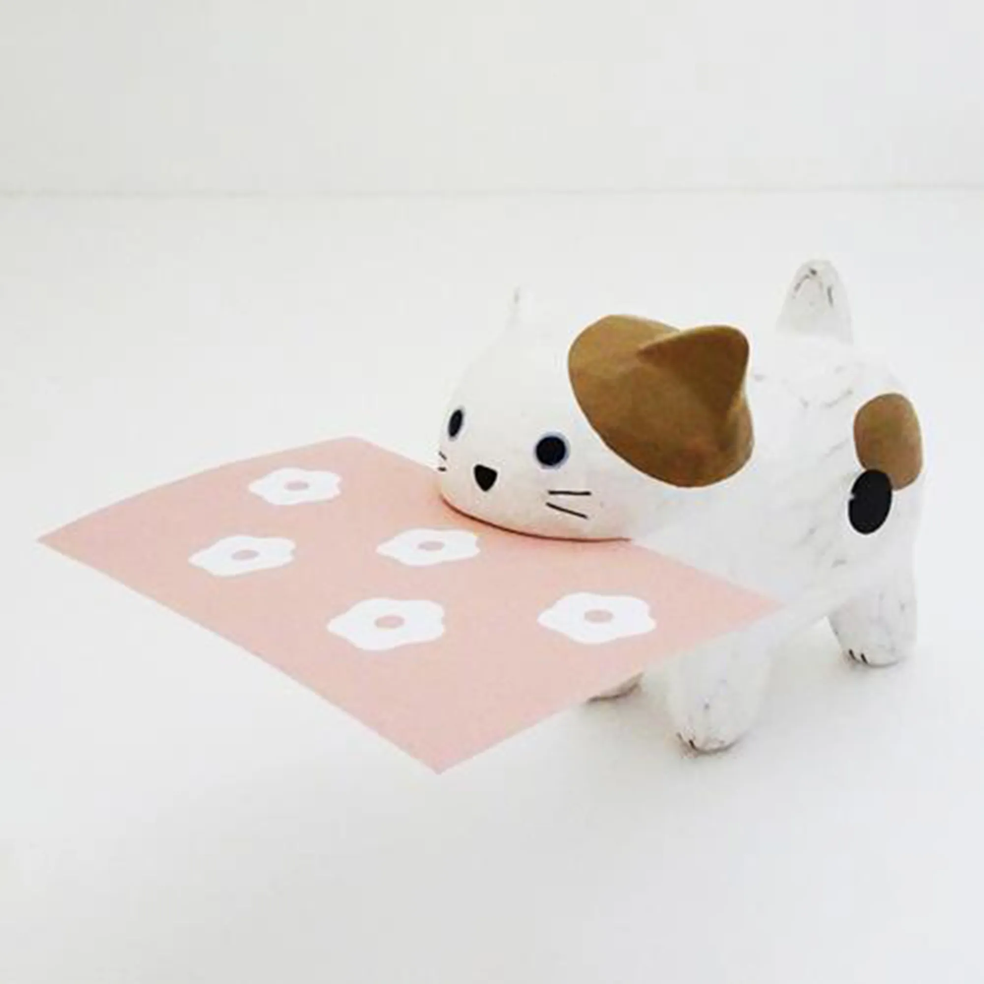 Cat White Brown - Card Holder
