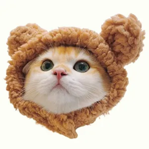 Cutest Teddy Bear Pet Trapper Hat with Velcro Closure