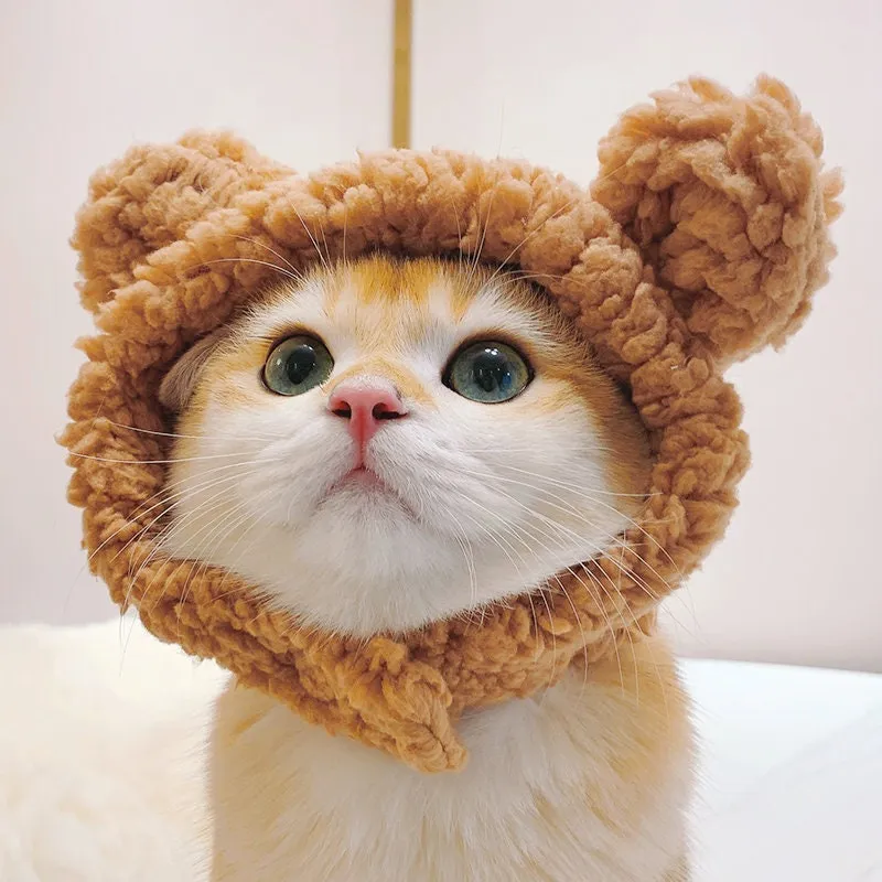 Cutest Teddy Bear Pet Trapper Hat with Velcro Closure