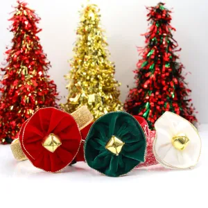 Dog Collar Flower - Evergreen Velvet by Mimi Green FINAL SALE