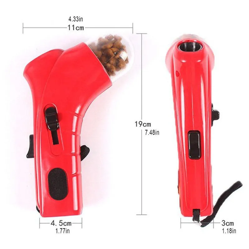 Dog Treat Feeder Catapult Gun Shape