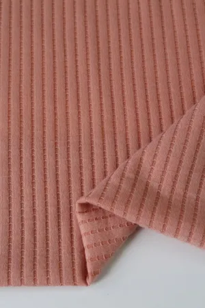 Dusky Peach Nepal Rib Knit