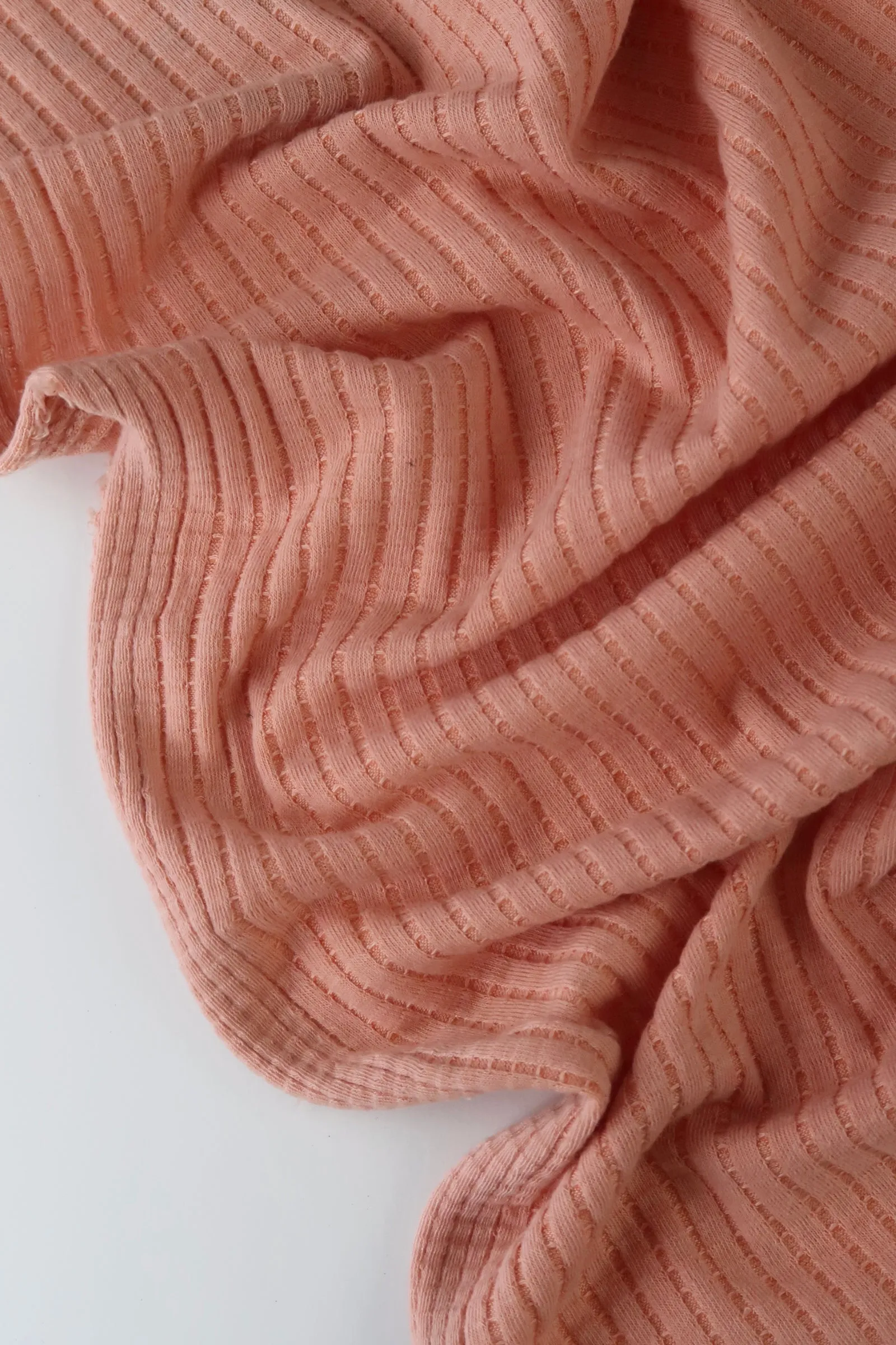 Dusky Peach Nepal Rib Knit