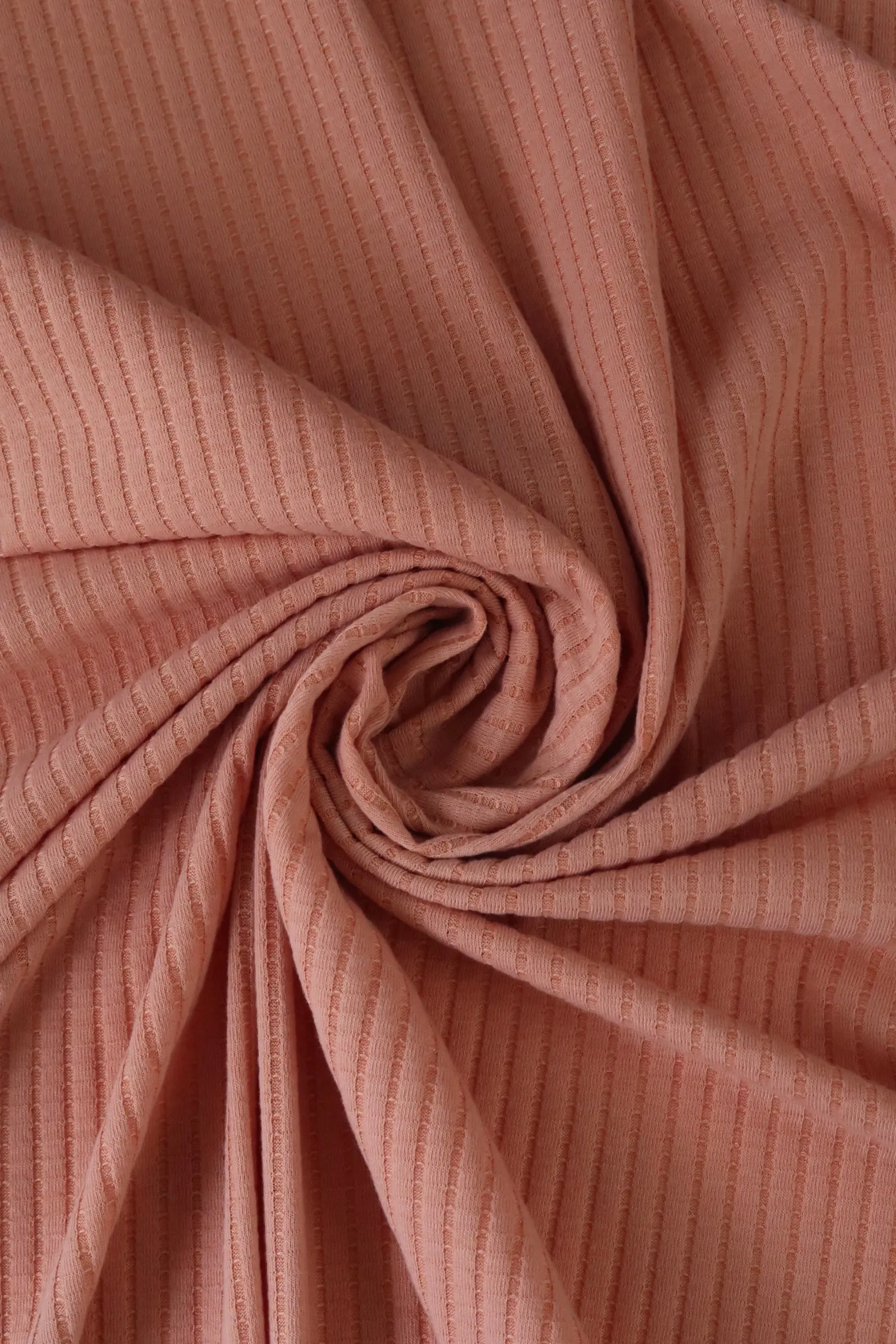 Dusky Peach Nepal Rib Knit