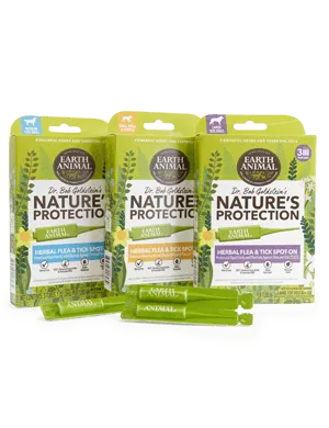 Earth Animal Flea & Tick Herbal Spot On Small Dog 3pk (.03oz/1ml per tube)