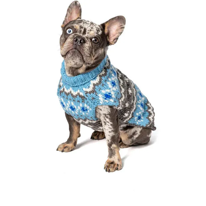 fairisle blue knit sweater