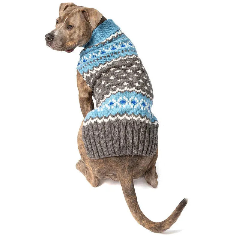 fairisle blue knit sweater