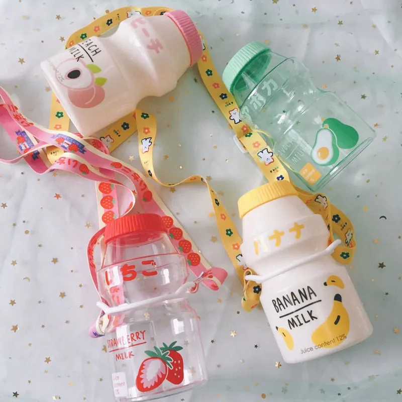 Fruit Plastic Water Bottle BPA Free Portable Leak Proof Travel Drinking Bottle for Kids