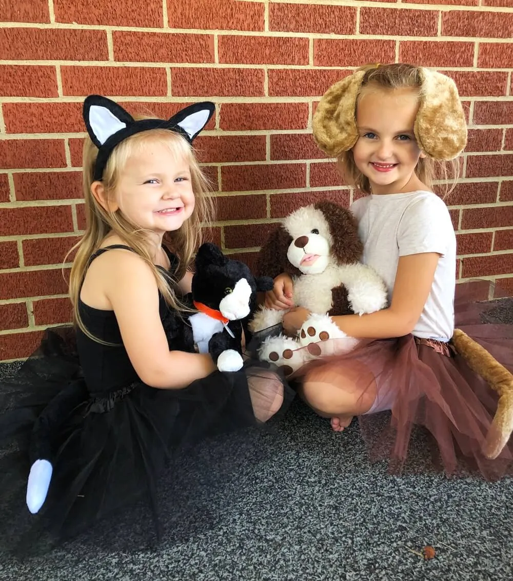 Girls Brown Puppy Costume - Complete Kids Costume Set with Tutu, Tail, & Ears
