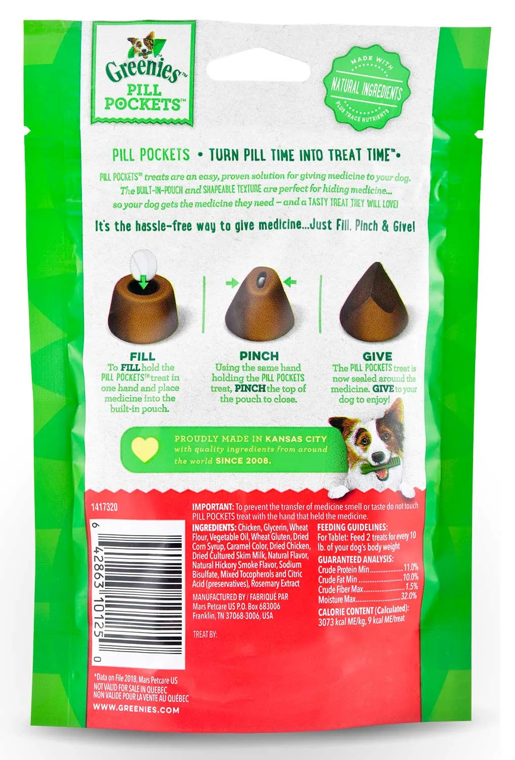 Greenies Pill Pockets for Tablets, 30 Count