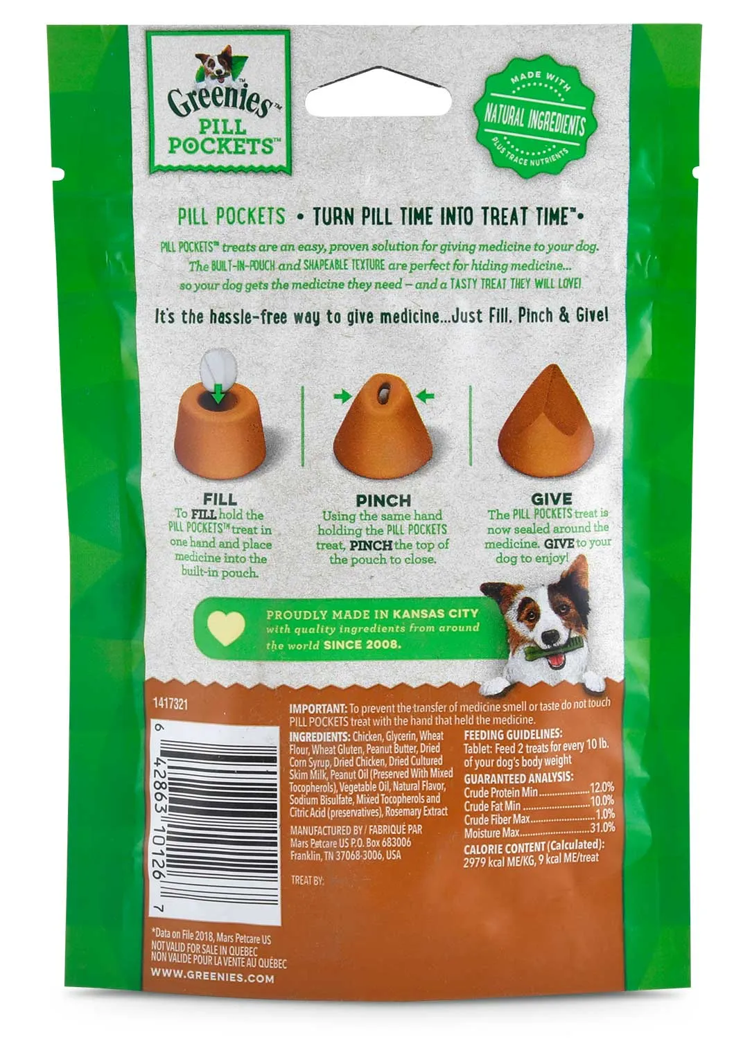 Greenies Pill Pockets for Tablets, 30 Count