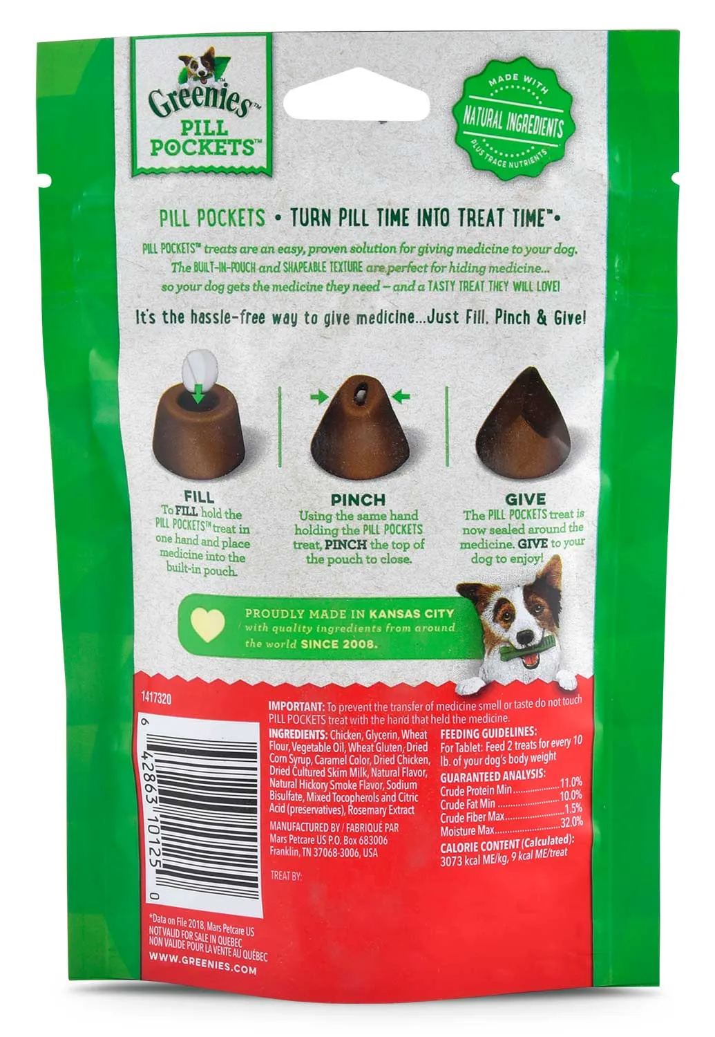 Greenies Pill Pockets for Tablets, 30 Count