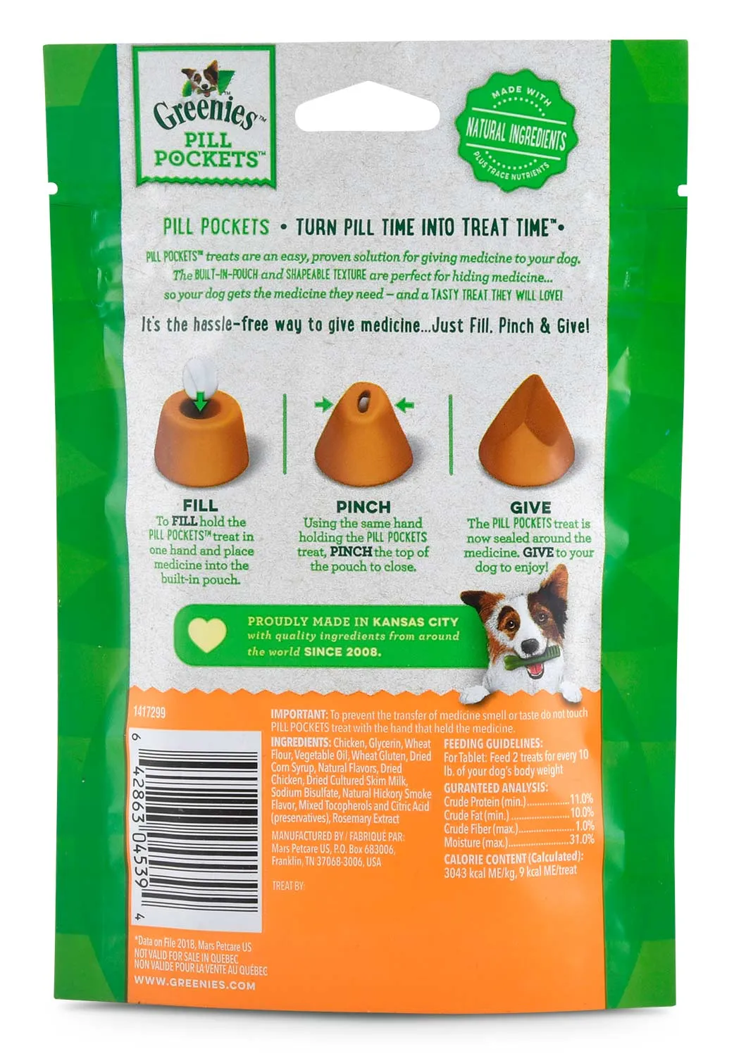 Greenies Pill Pockets for Tablets, 30 Count