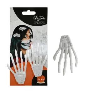 Halloween Skeleton Hand Hair Clips 2 Pack