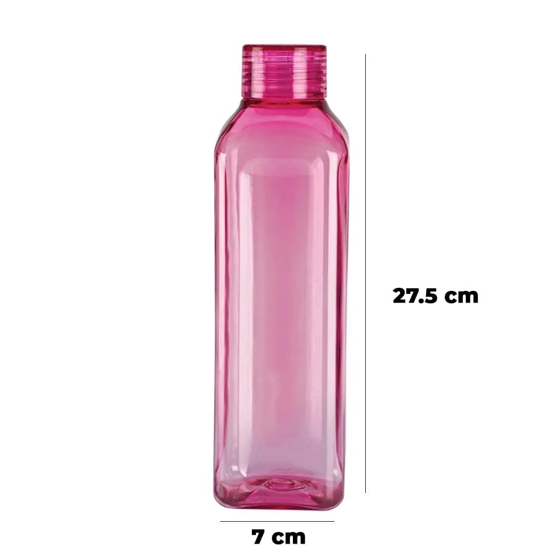 Kuber Industries BPA Free Plastic Water Bottles | Unbreakable, Leak Proof, 100% Food Grade Plastic | for Kids & Adults | Refrigerator Plastic Bottle Set of 6|Assorted (Pack of 5)