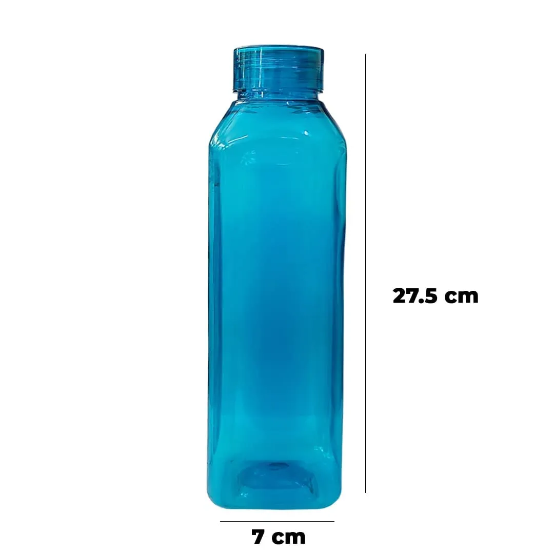 Kuber Industries BPA Free Plastic Water Bottles | Unbreakable, Leak Proof, 100% Food Grade Plastic | for Kids & Adults | Refrigerator Plastic Bottle Set of 6|Blue (Pack of 6)
