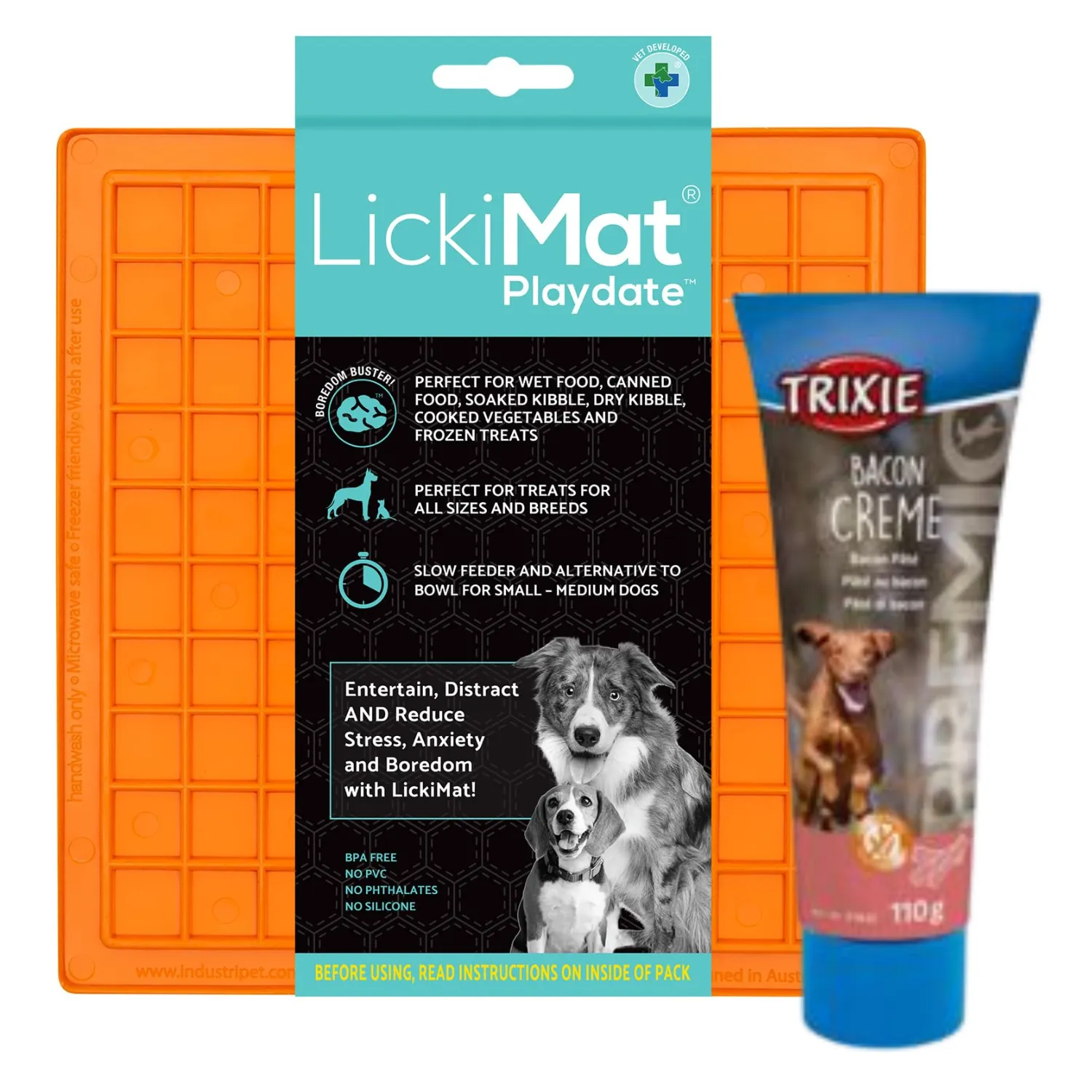 LickiMat Classic Playdate & Trixie Bacon Pâté