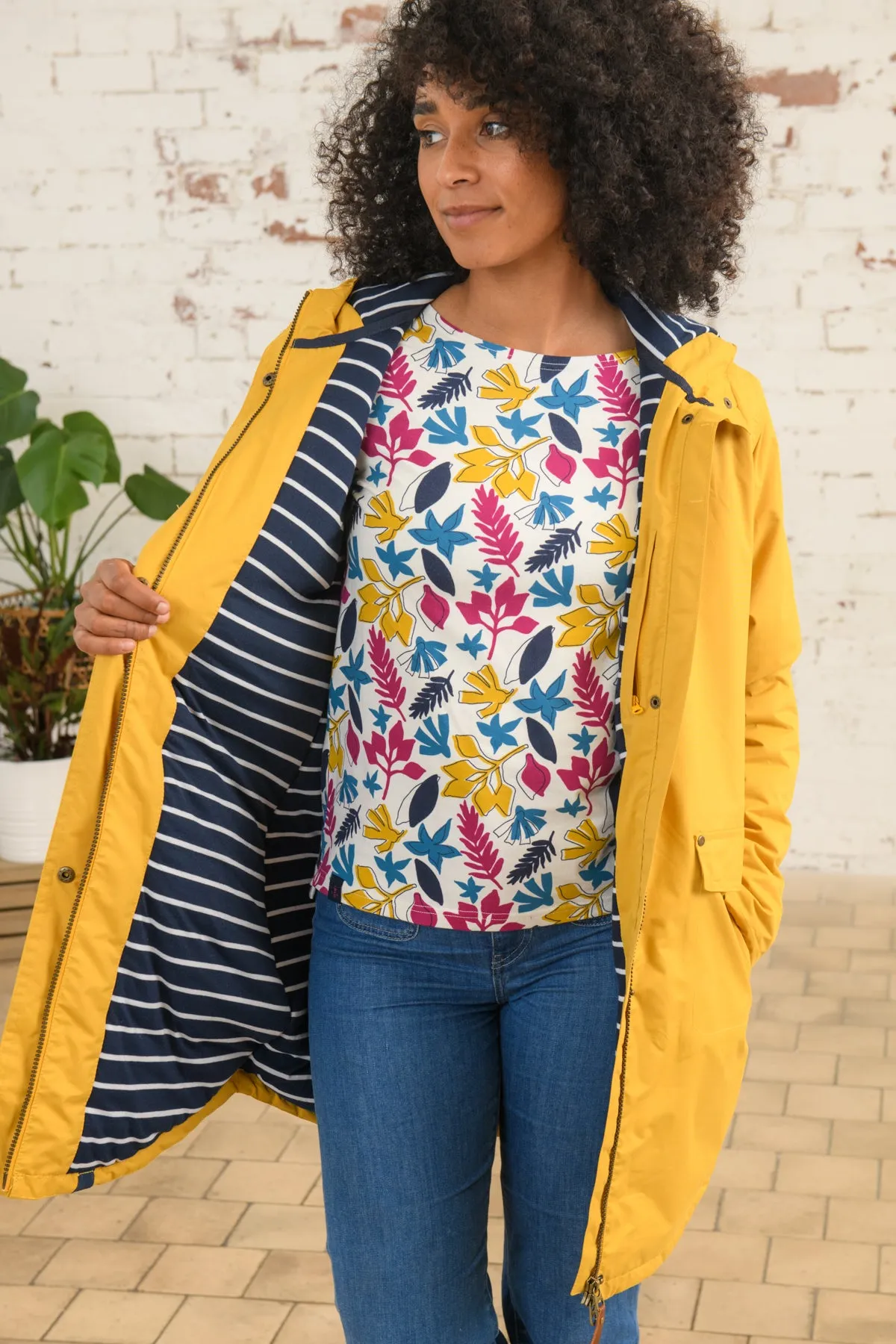 Lighthouse Iona Long Ladies Coat - Sunrise
