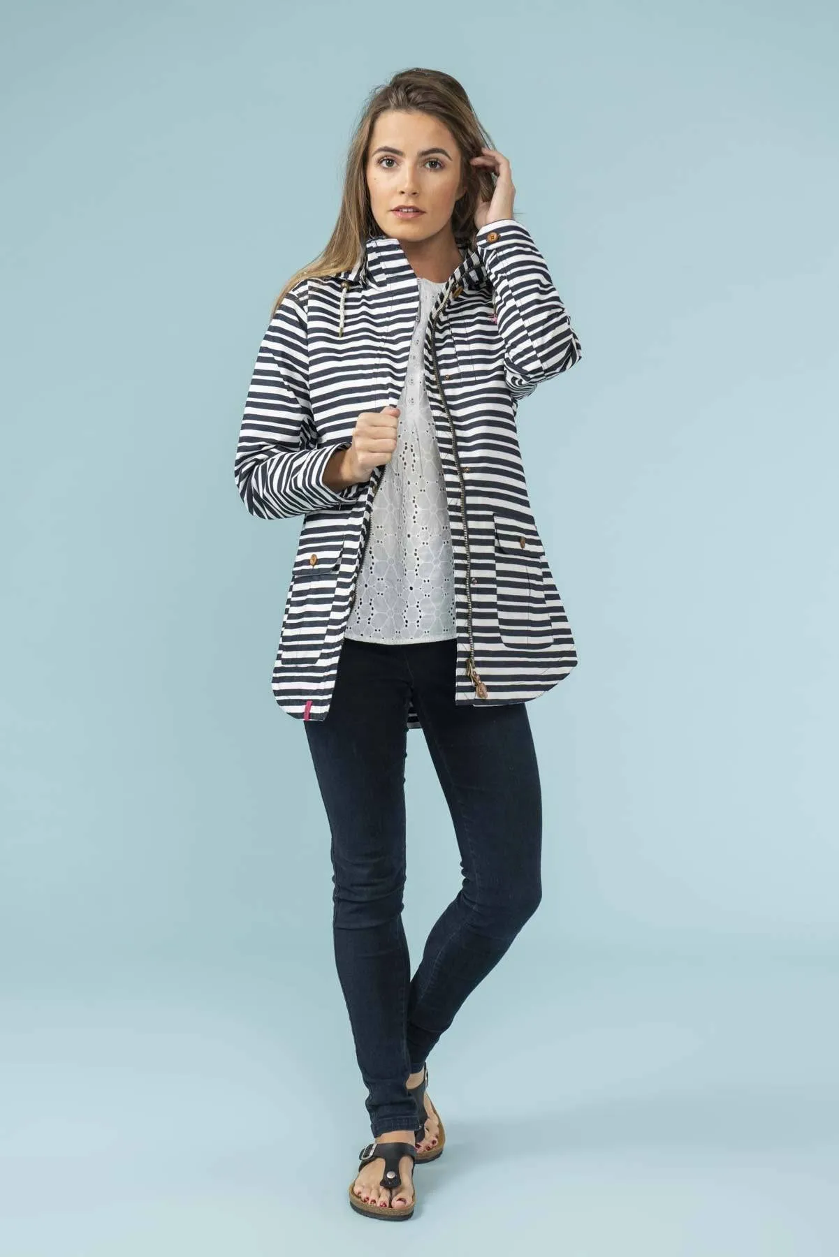 Lighthouse Tori Jacket -NAVY STRIPE
