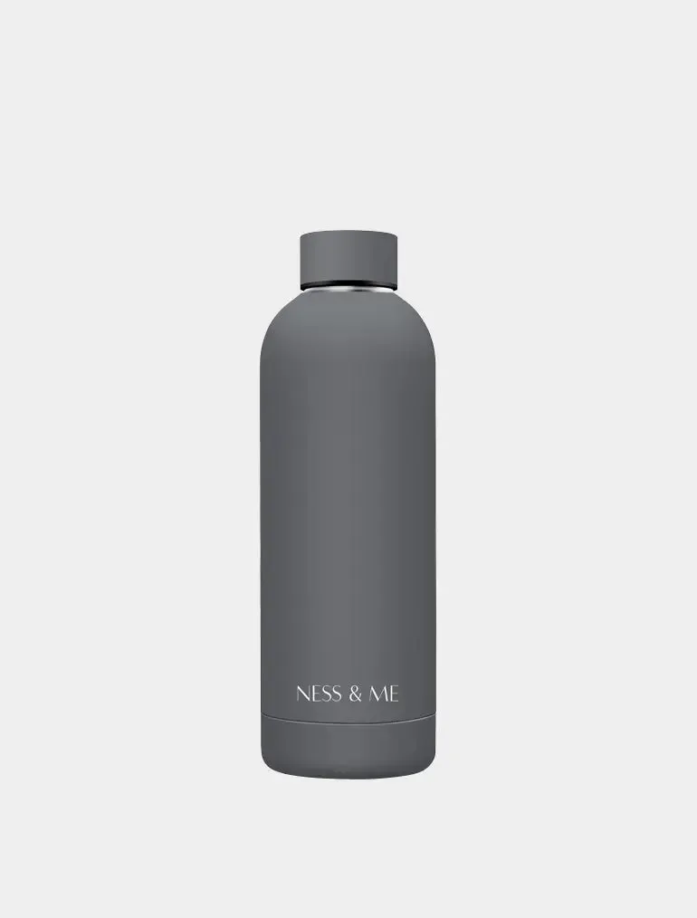 Matte Grey 500ml Stainless Steel Water Bottle