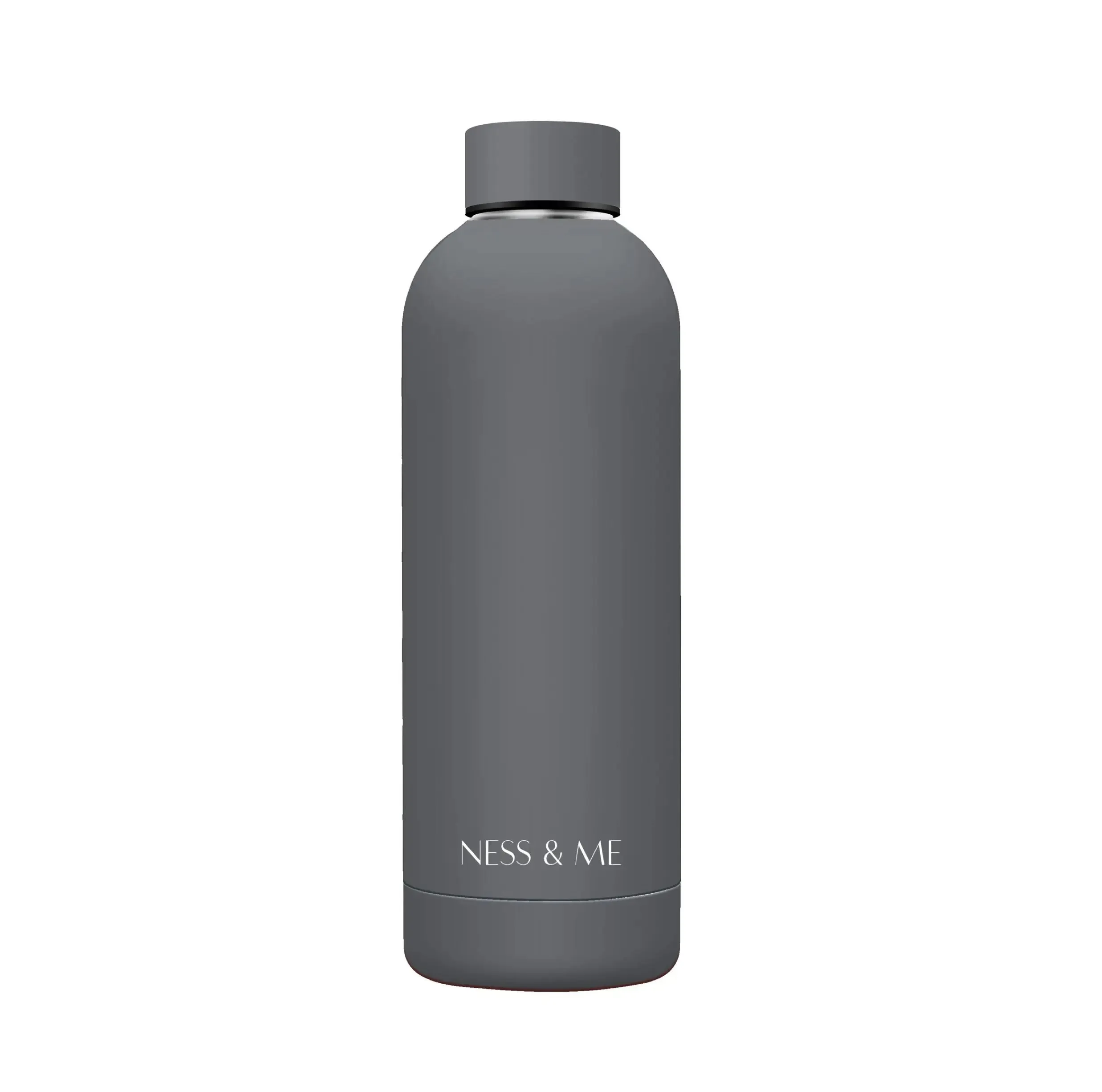 Matte Grey 500ml Stainless Steel Water Bottle