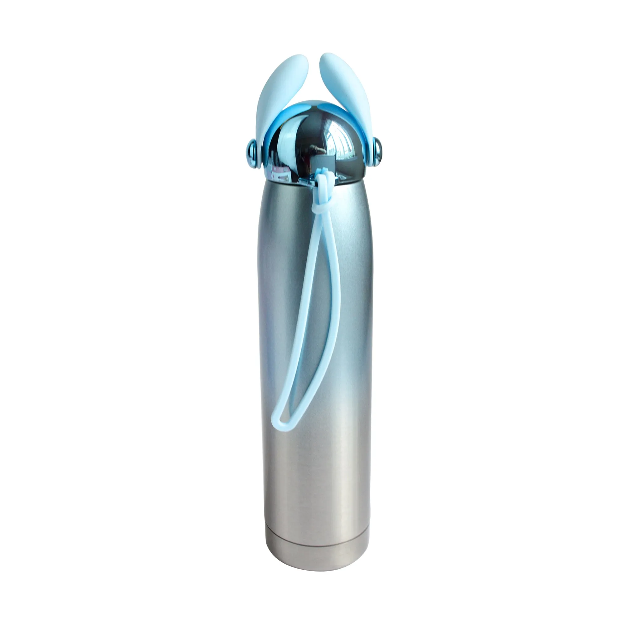 Metallic Cat Flask - Blue