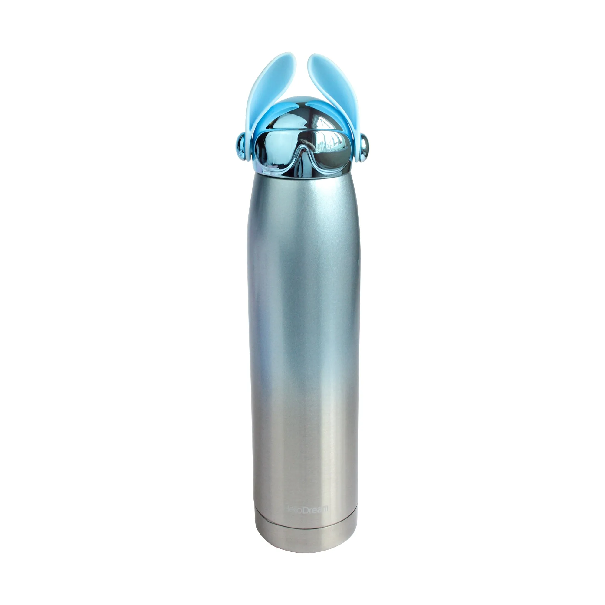 Metallic Cat Flask - Blue