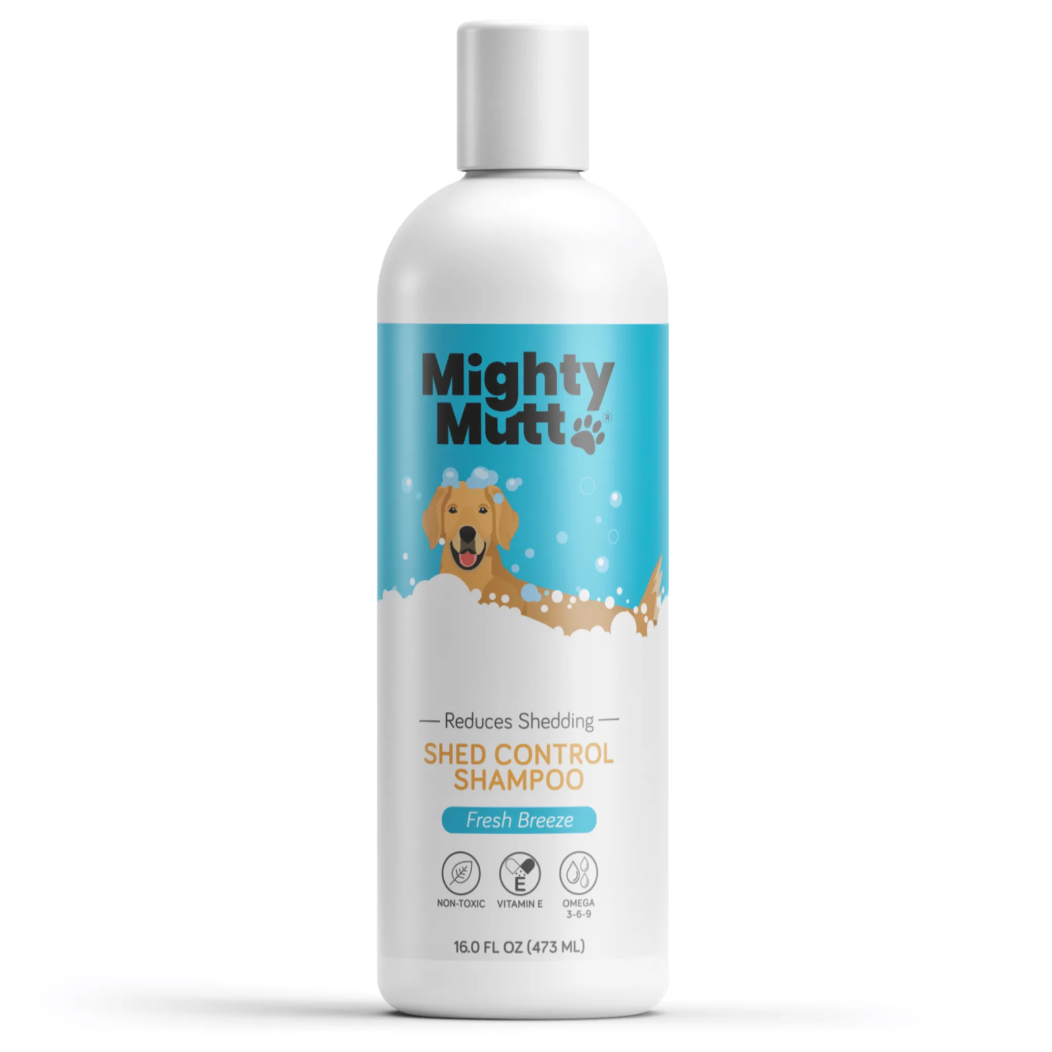 Mighty Mutt Shed Control Shampoo - Reduces Shedding, Hypoallergenic & Natural Ingredients - 16 fl oz