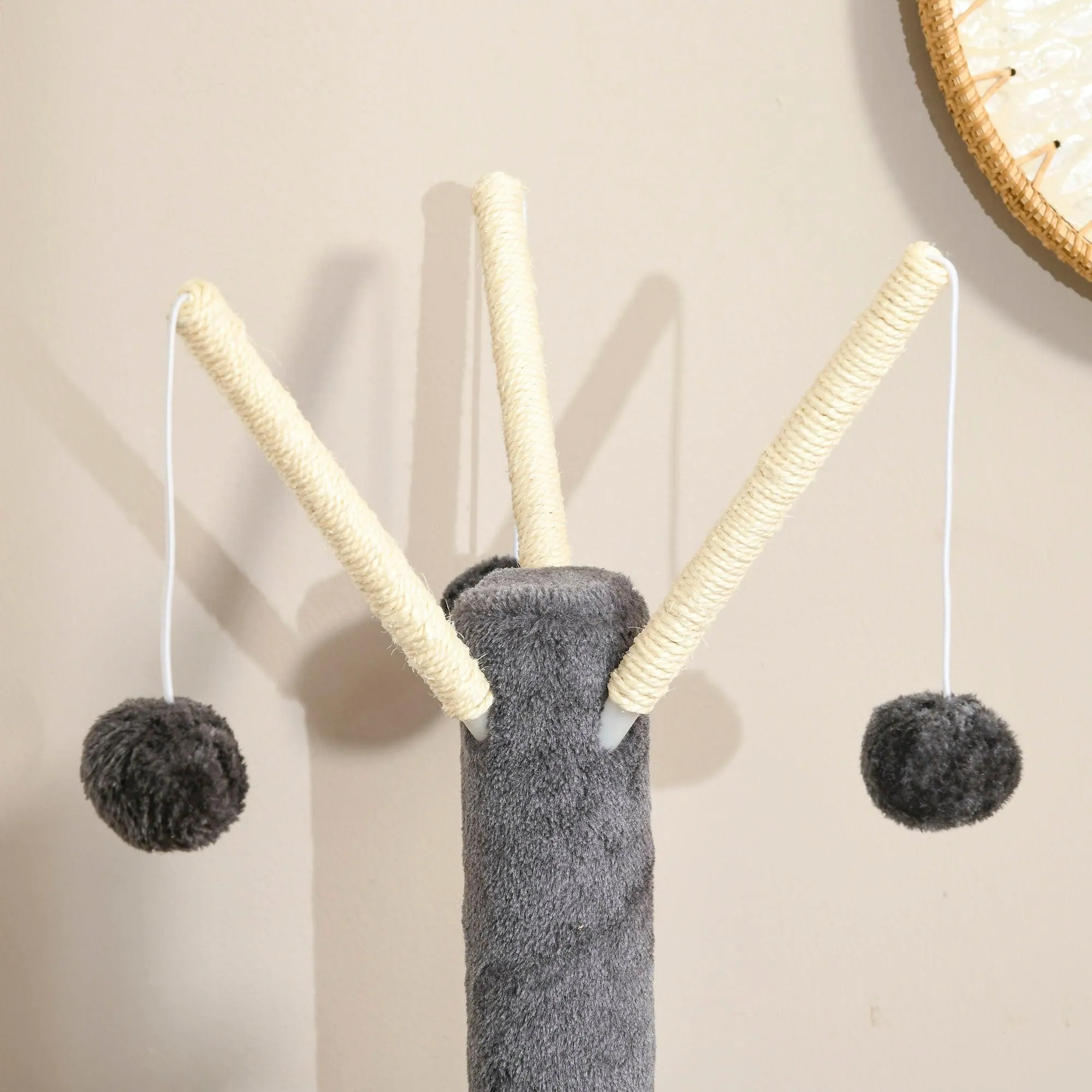 Multifunctional Cat Tree - Bed, Tunnel, Perch, Toy, 121cm - Dark Grey