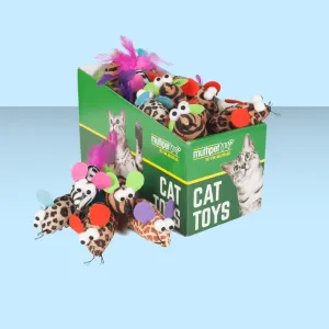 Multipet Safari Feather Mouse Catnip Cat Toy