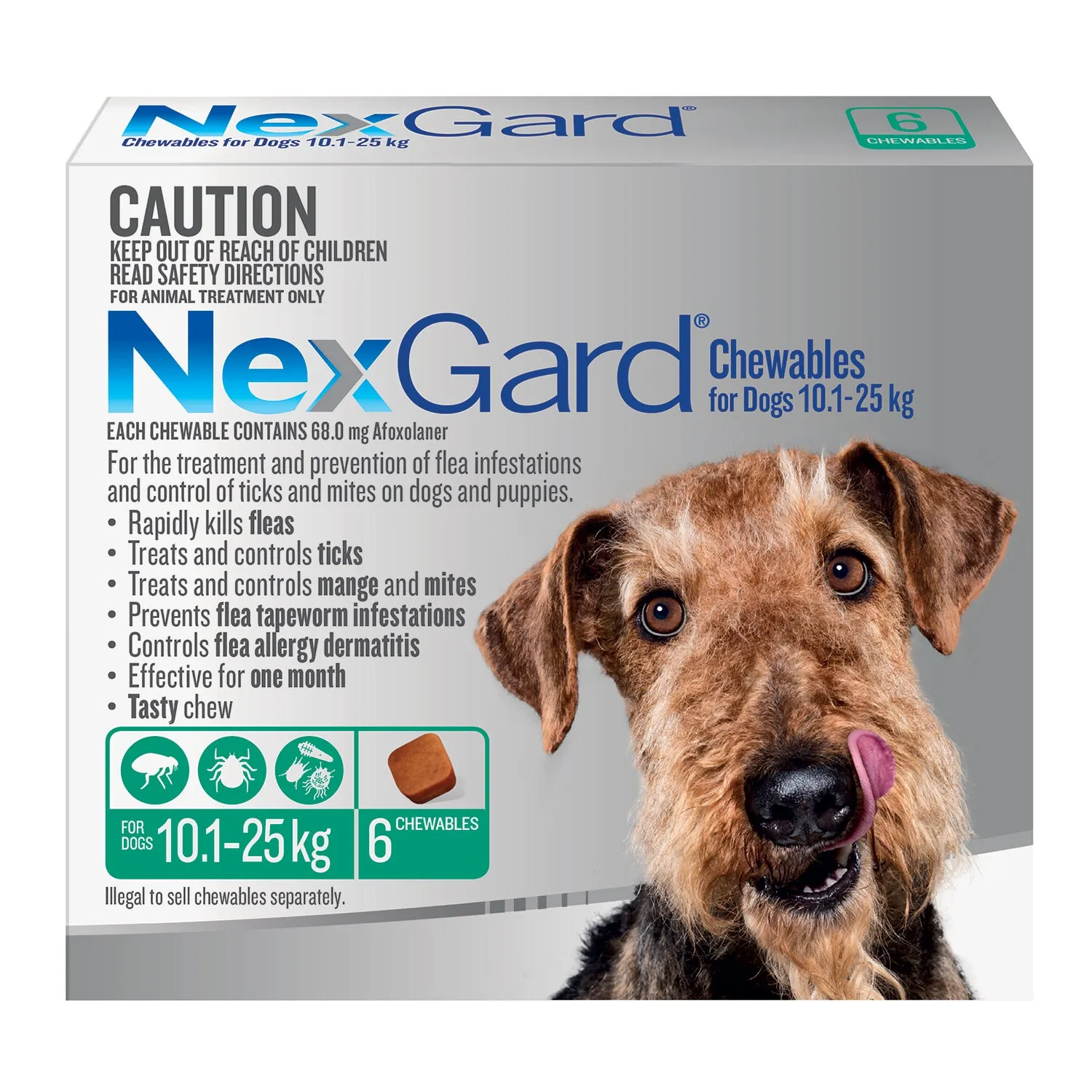 NexGard Dog 10.1-25kg Green